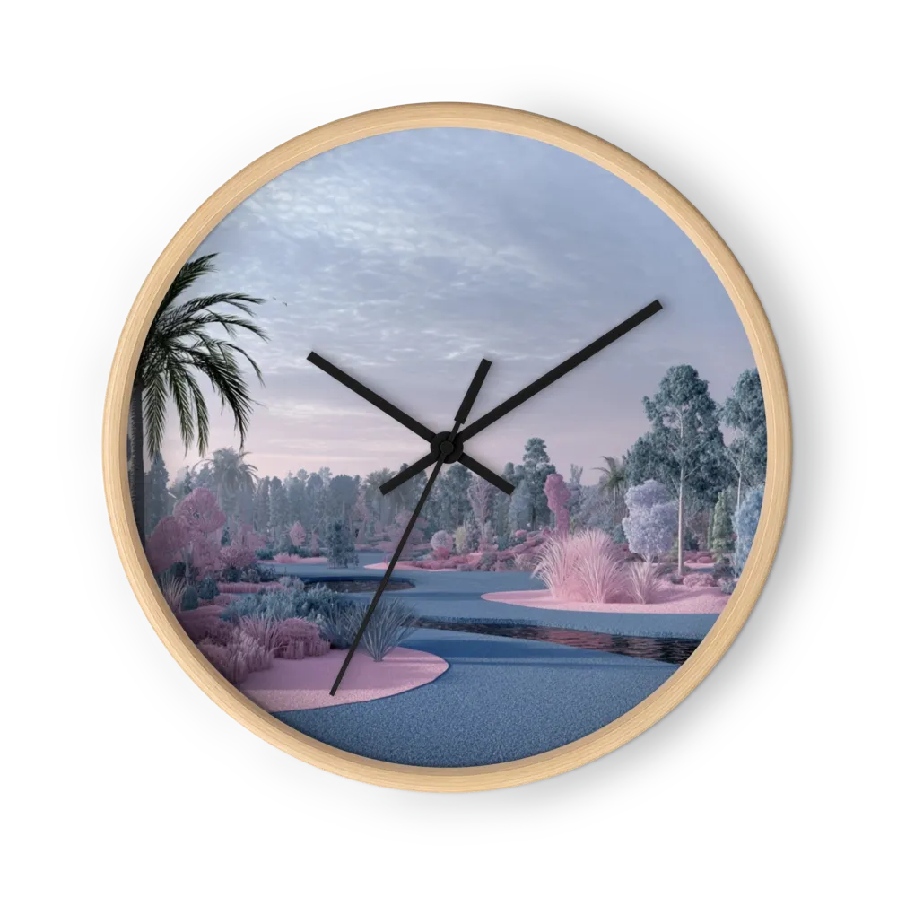 Pastel Mirage Wall Clocks — Blush Pink, Powder Blue