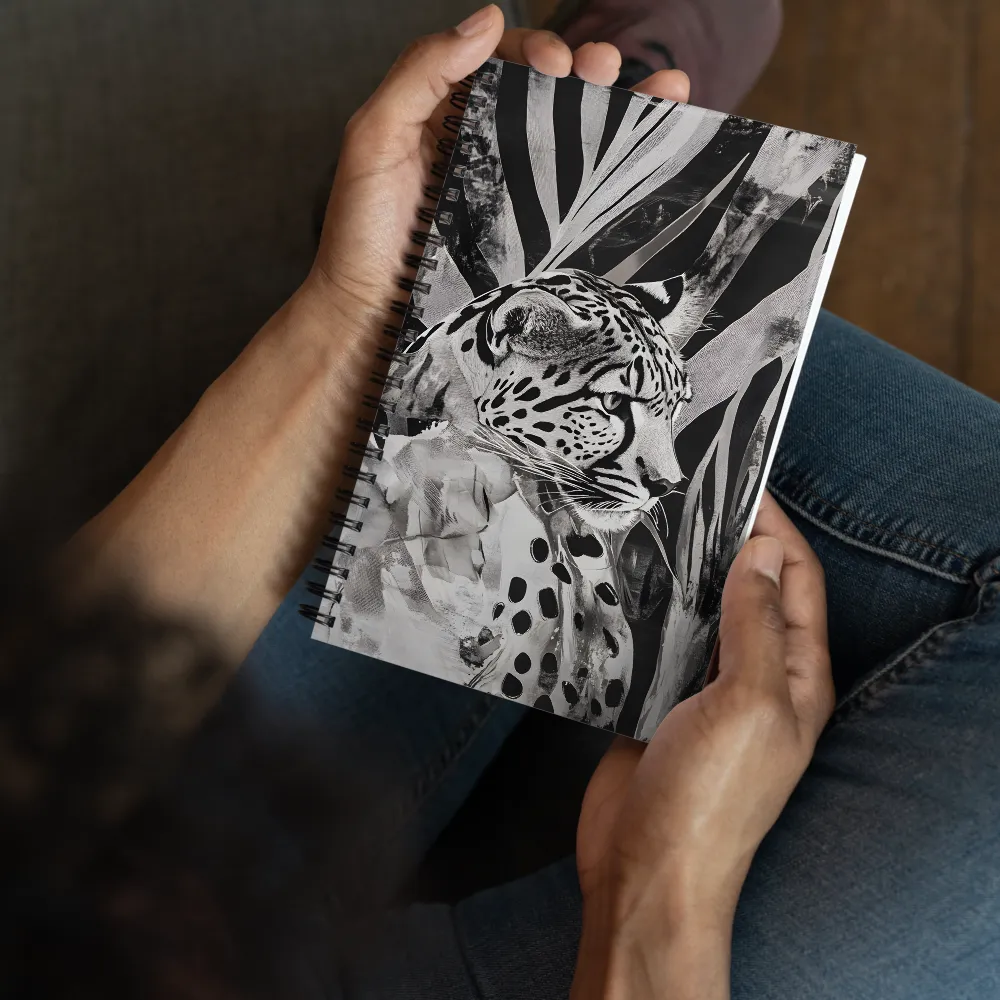 Jungle Leopard Monochrome 
 Spiral Notebook | 140 pages