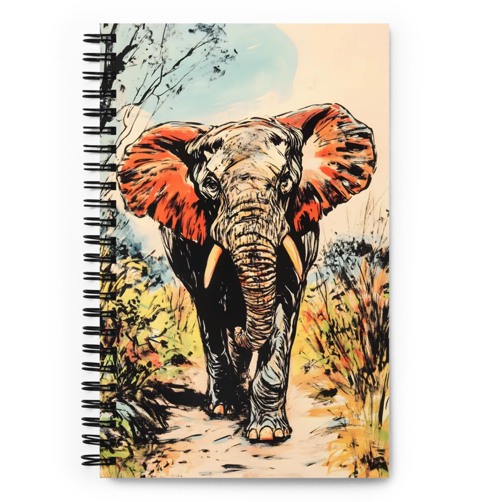 African Elephant Graphic Art 
 Spiral Notebook | 140 pages