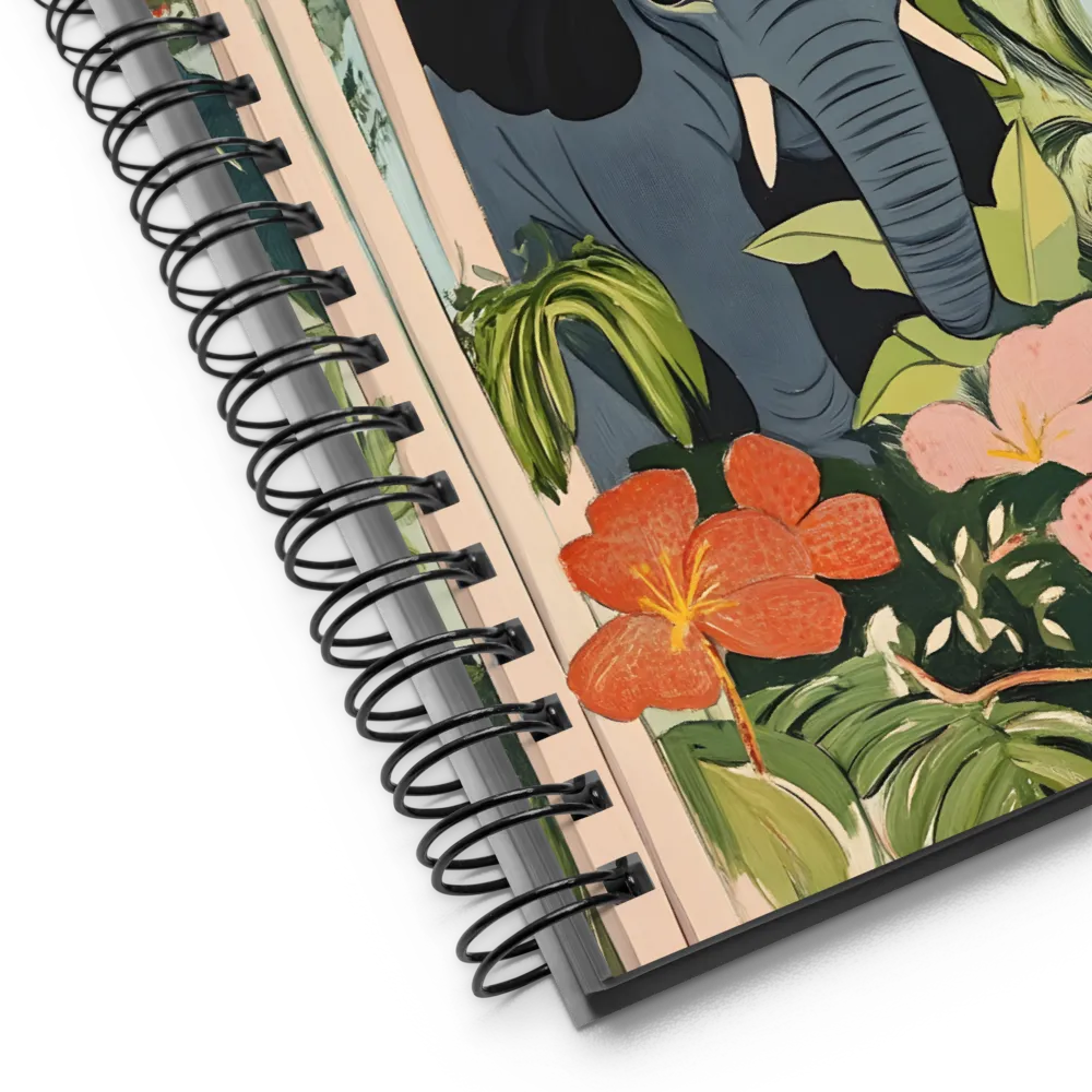 Elephant in the Tropical Jungle 
 Spiral Notebook | 140 pages