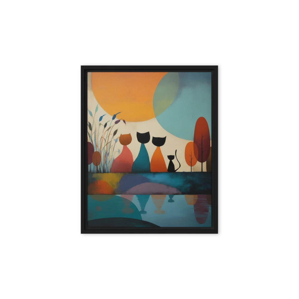 Feline Serenity at Sunset | Art Print