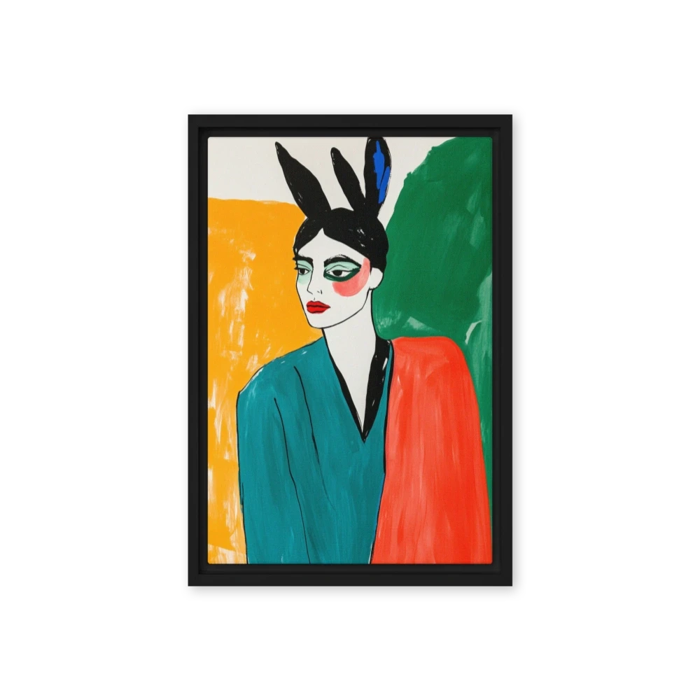 Colorful Rabbit Ears Portrait