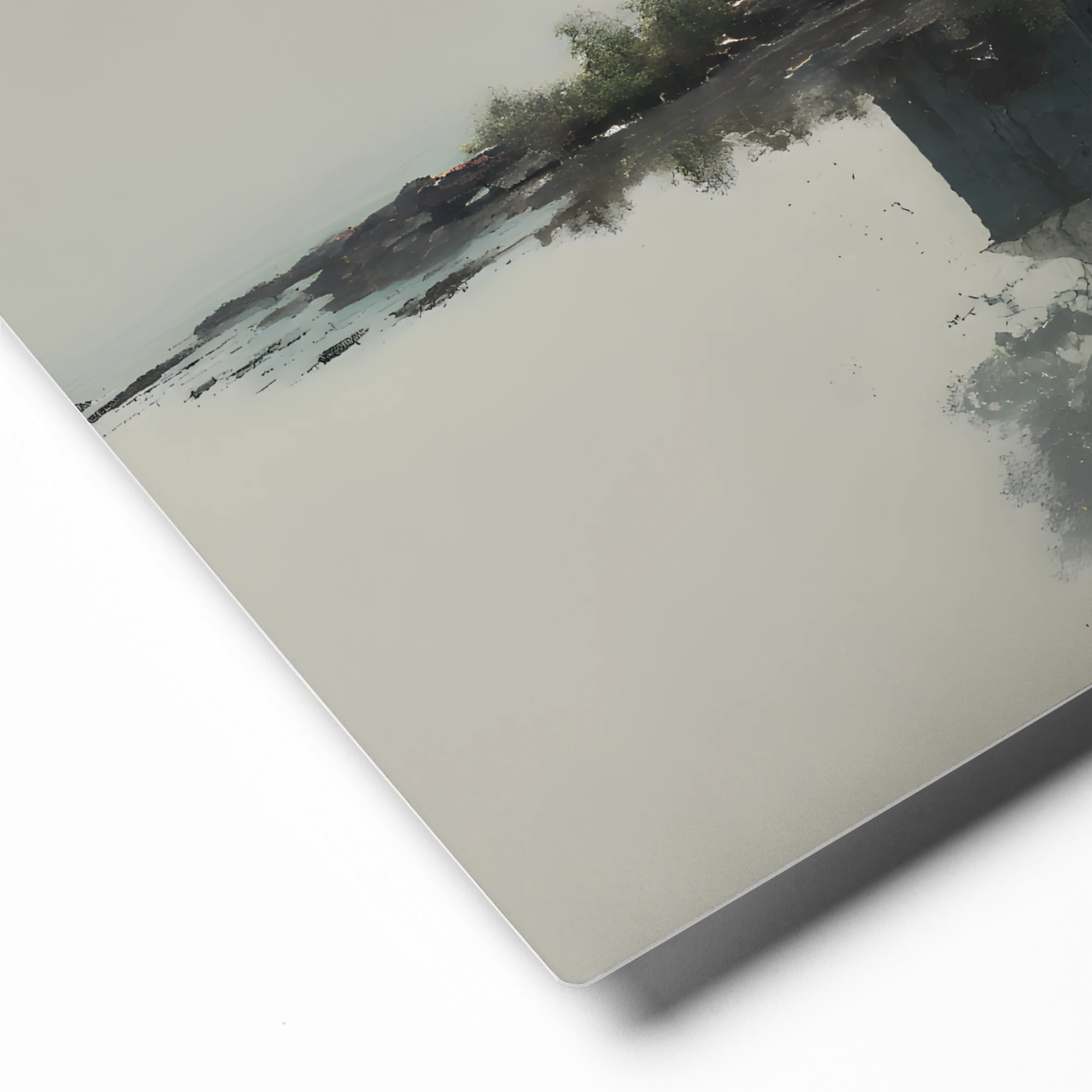 The Isolated House 
 Canvas with White Frame