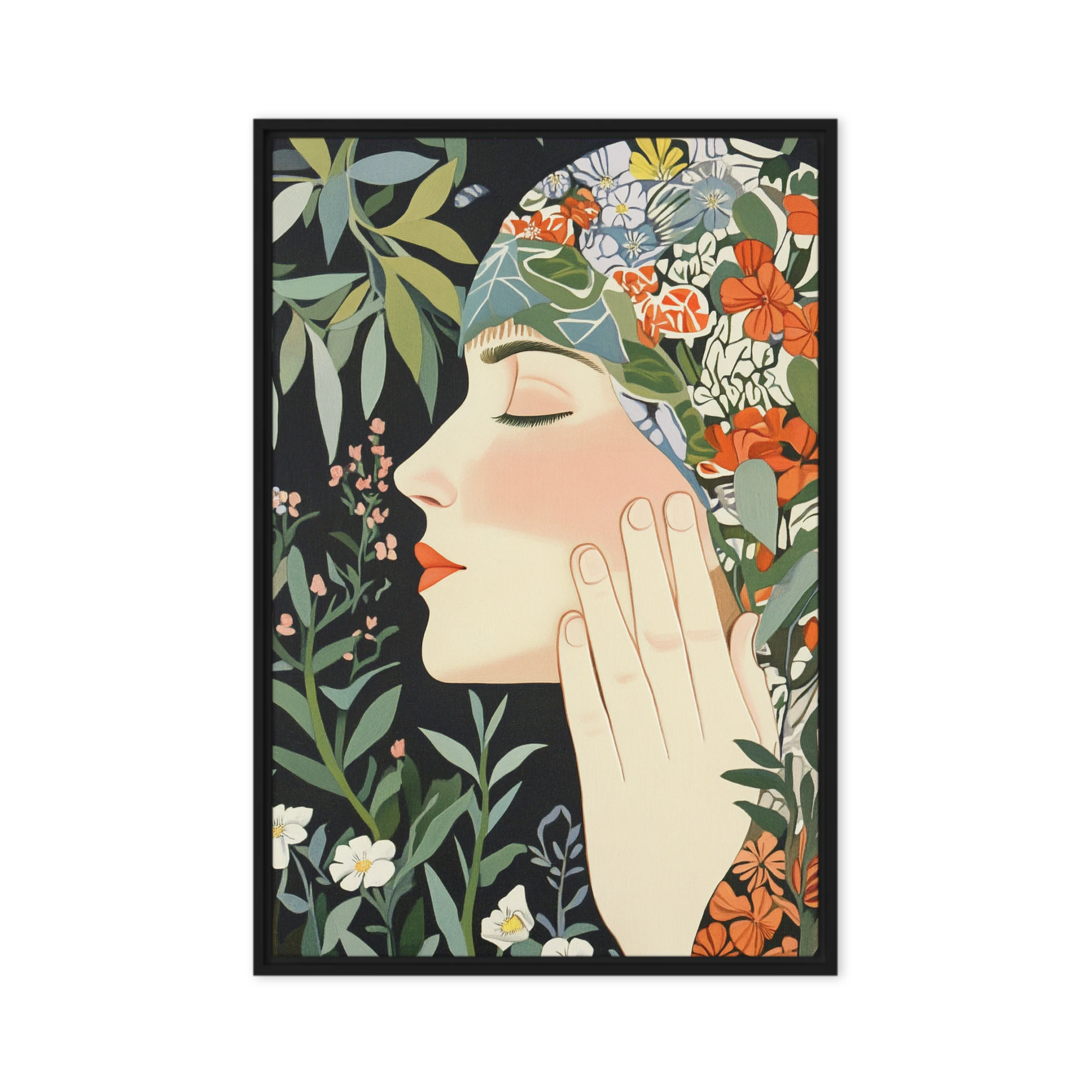 Serene Floral Portrait | Art Print