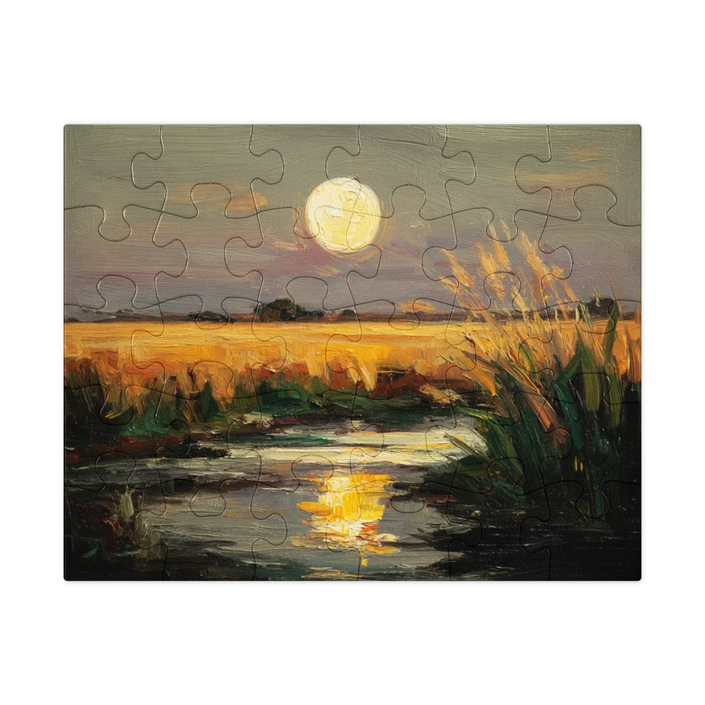 Moonlit Field and Stream | Jigsaw Puzzles