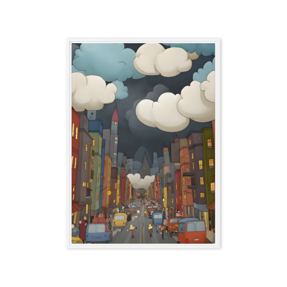 Metropolis of Dreams 
 Canvas with White Frame