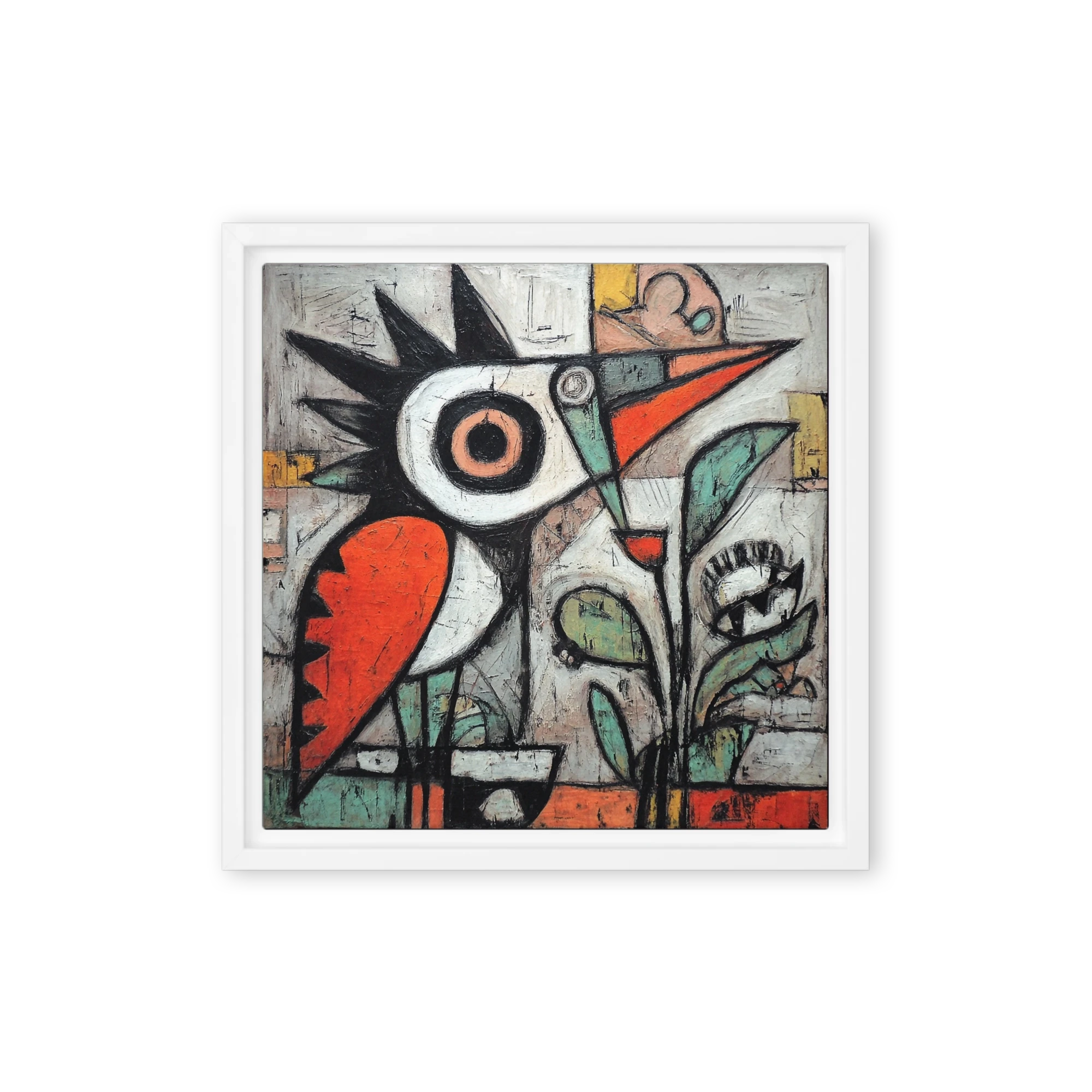 Stylized Bird in Garden