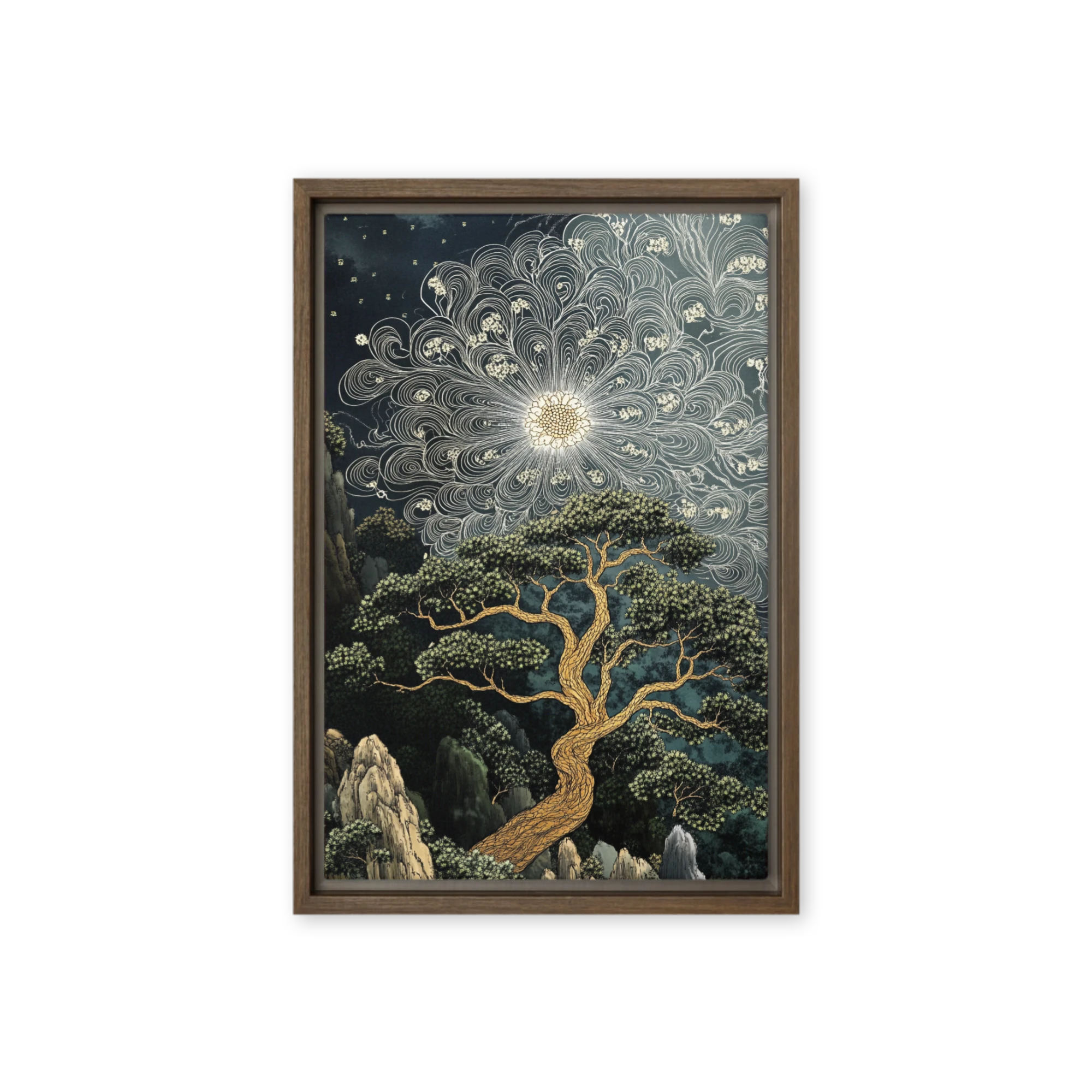 Gilded Celestial Bonsai | Art Print