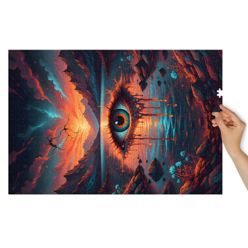 Cosmic Eye Lake 
 Jigsaw Puzzle in Tin Box