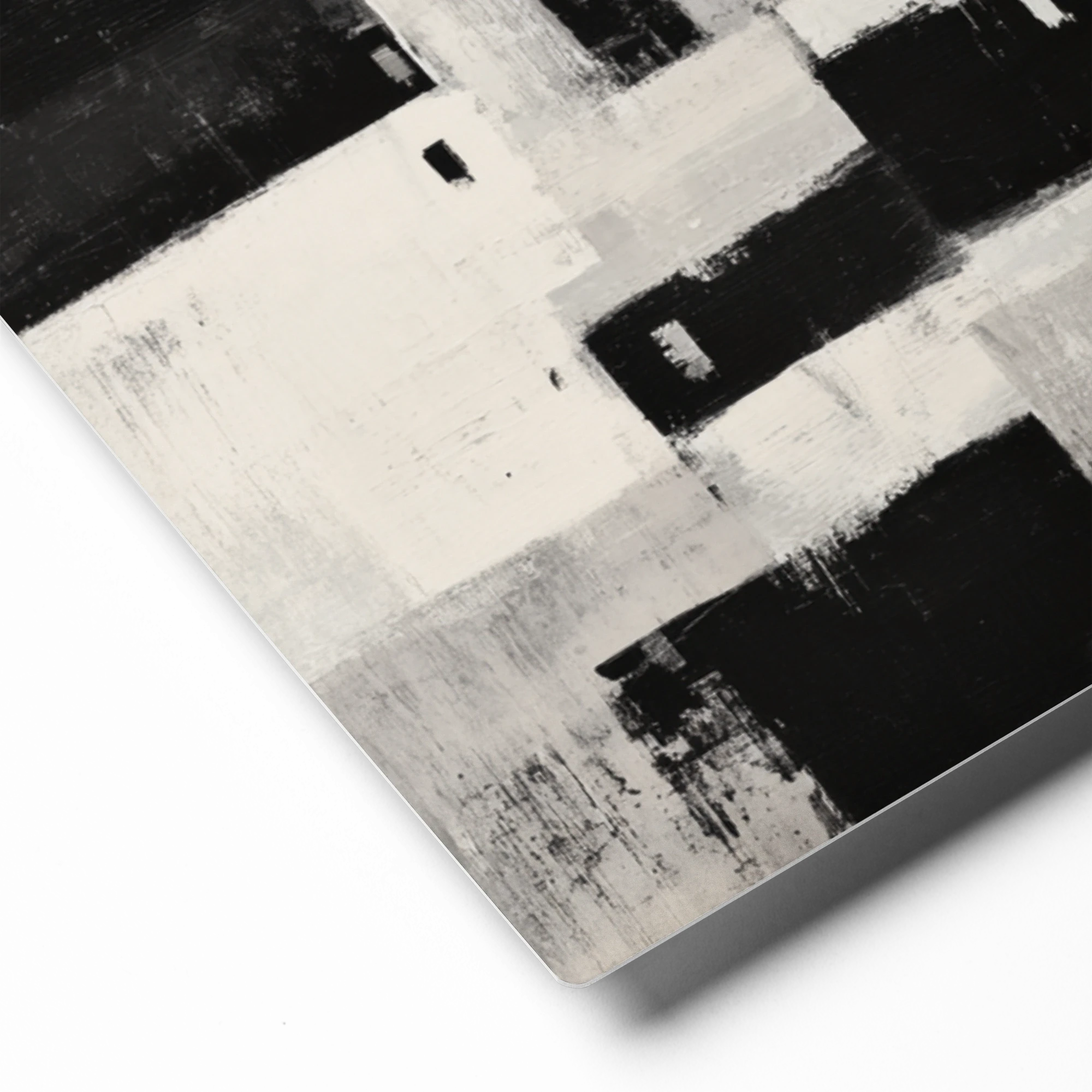 Monochromatic Hillside Town | Art Print