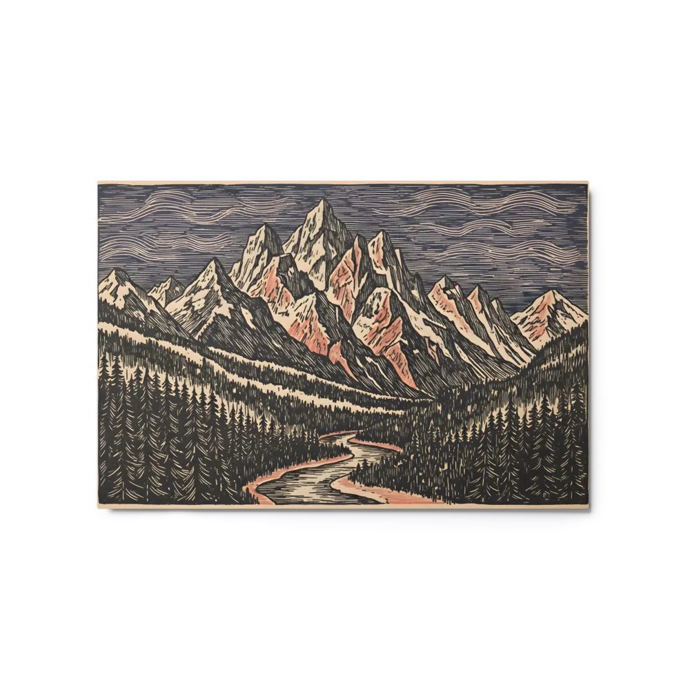 Ridge and River Valley 
 Poster with Black Frame | 11″x 14″