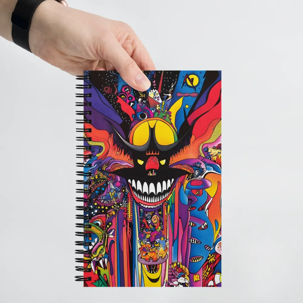 Psychedelic Monster Face 
 Spiral Notebook | 140 pages