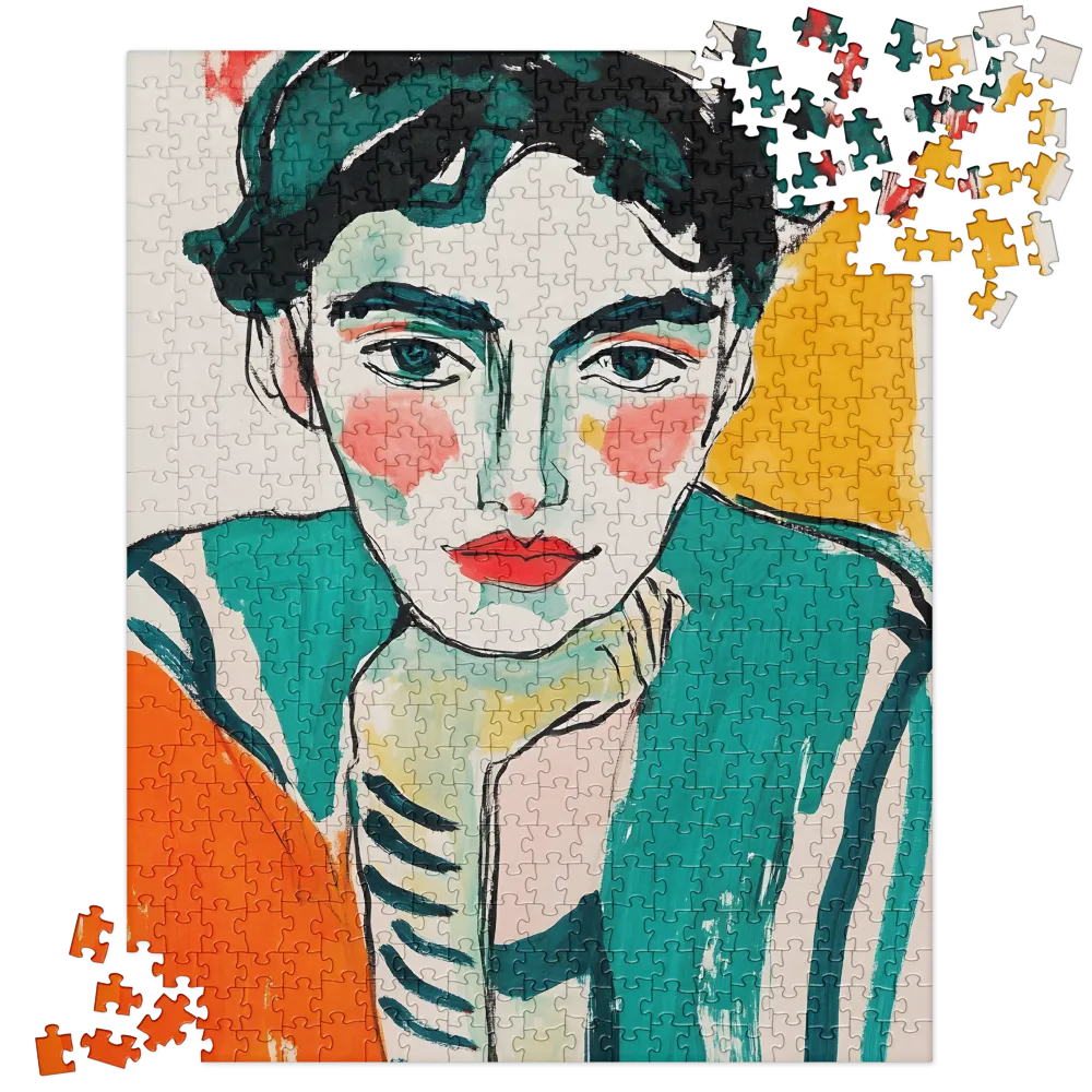 Expressive Pop Art Portrait 
 Jigsaw Puzzle