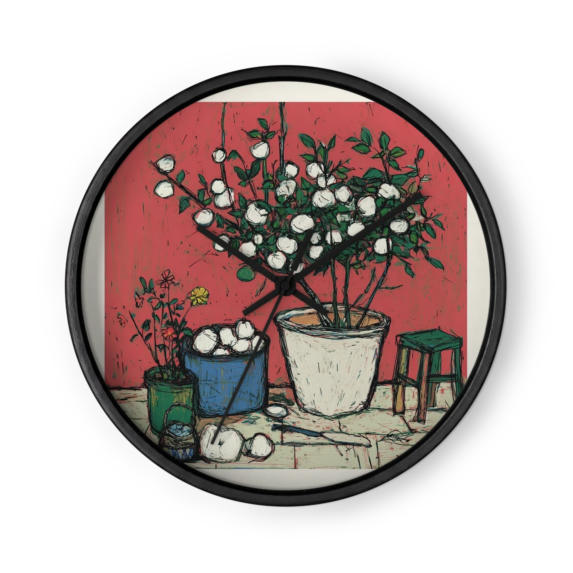 Cotton Plant and Red Wall
