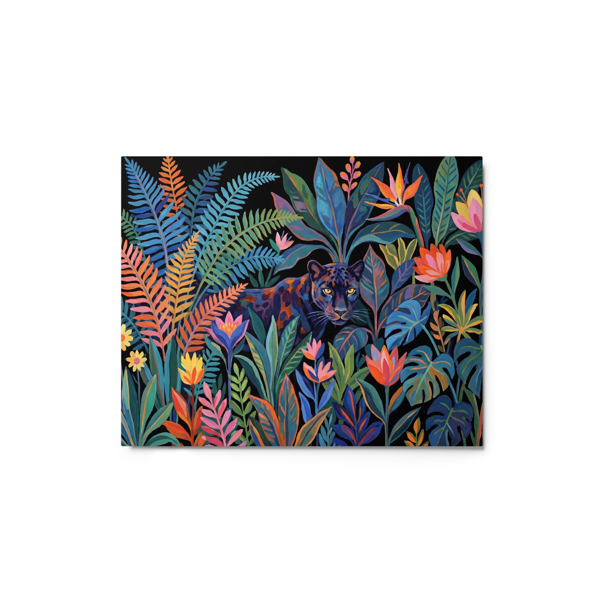 Nocturnal Panther in Tropical Foliage