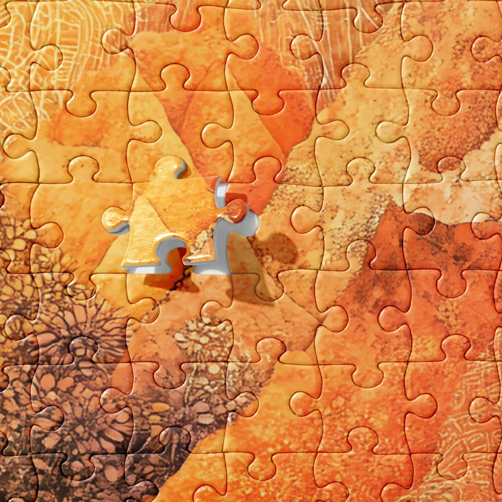 Luminous Textured Mountains 
 Jigsaw Puzzle in Tin Box