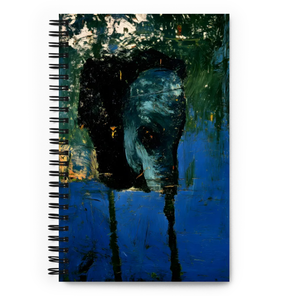 Impasto Abstract Head 
 Spiral Notebook | 140 pages