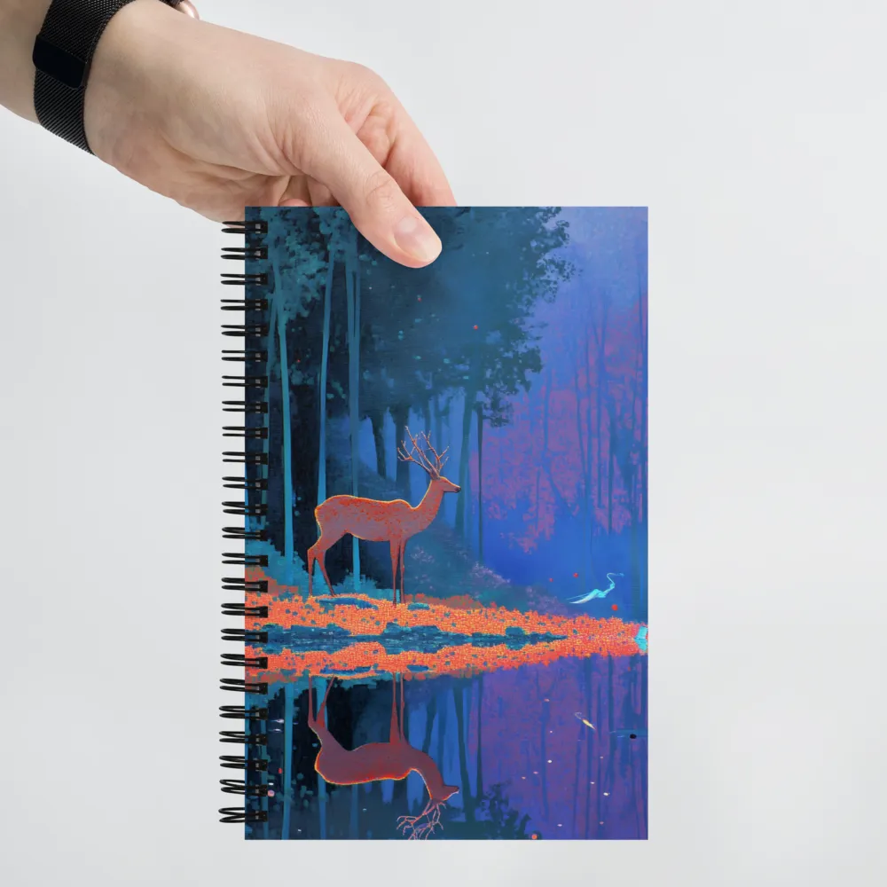 Neon Stag Reflection 
 Spiral Notebook | 140 pages