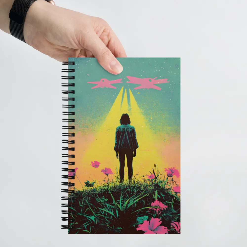 Cosmic Bloom Encounter 
 Spiral Notebook | 140 pages