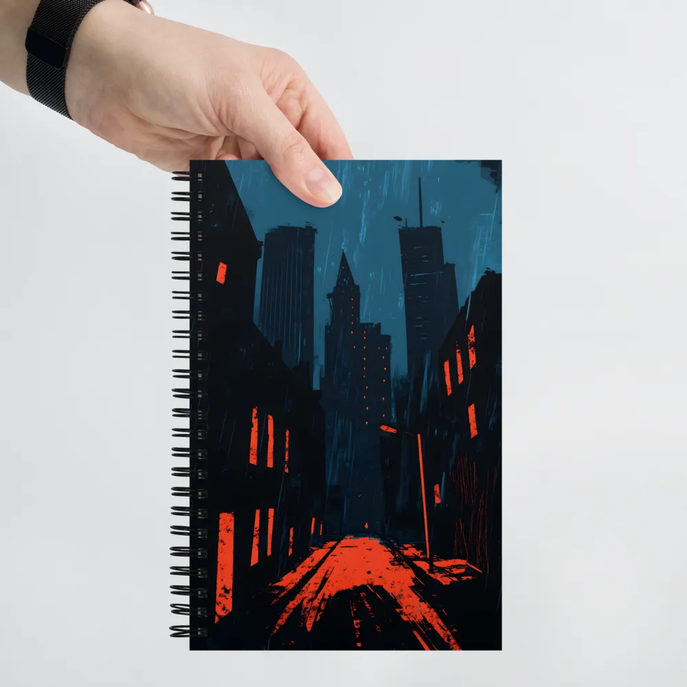 Neo-Noir Rain 
 Spiral Notebook | 140 pages