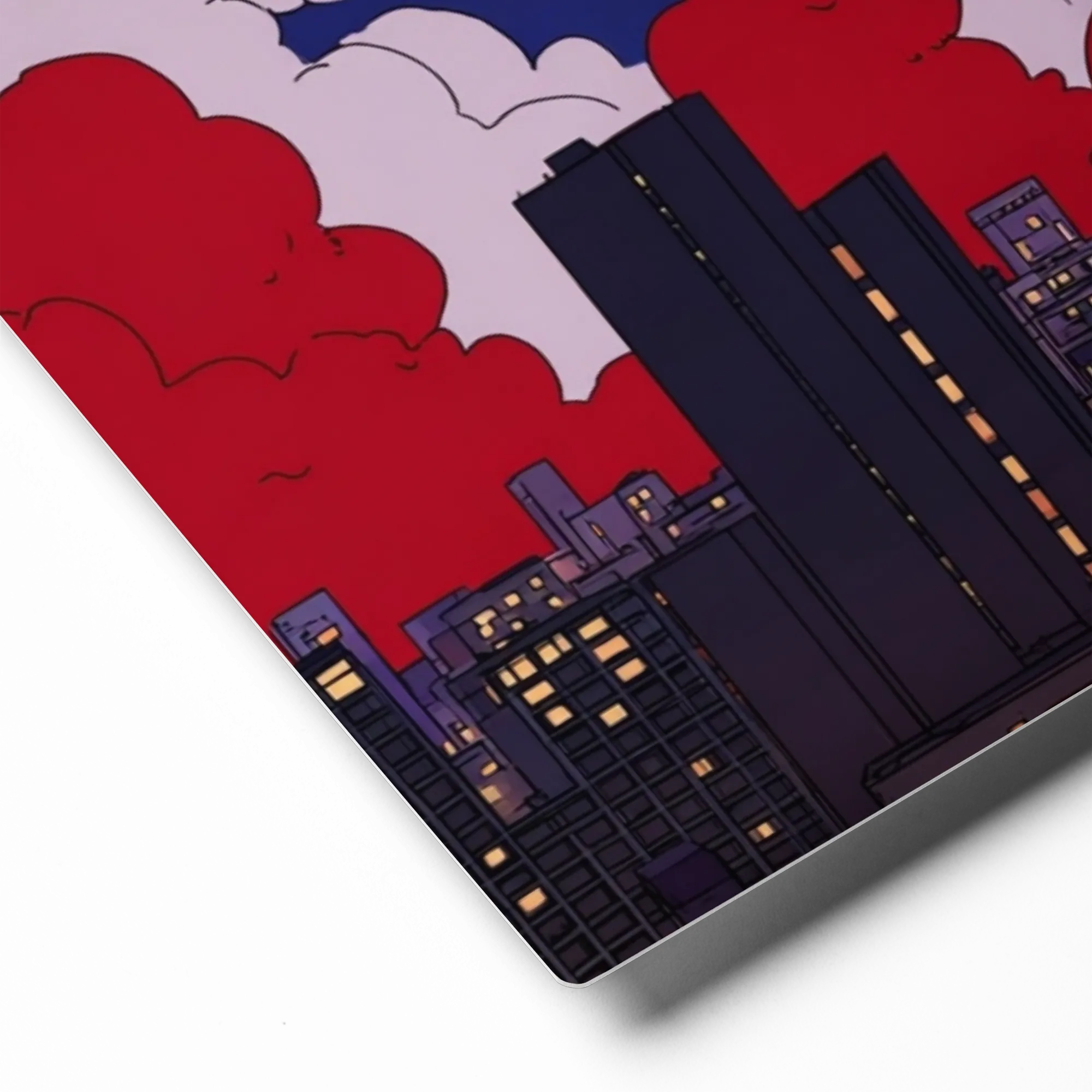 Red Clouds over Night City | Art Print