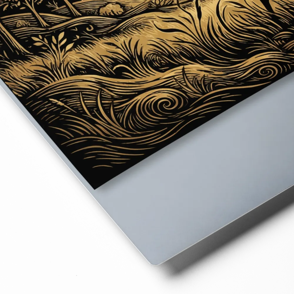Enchanted Deer in Gilded Moonlight 
 Canvas | 20″x 28″