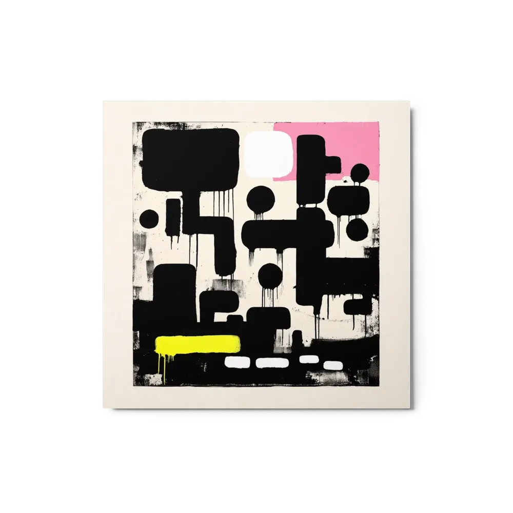 Urban Rhythm in Black and Yellow | Art Print