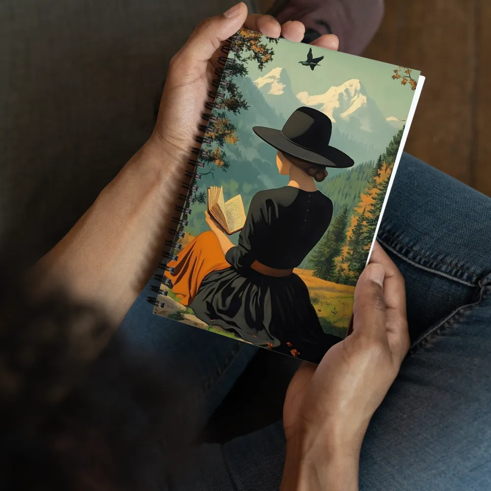 Quiet Reading in the Mountains 
 Spiral Notebook | 140 pages
