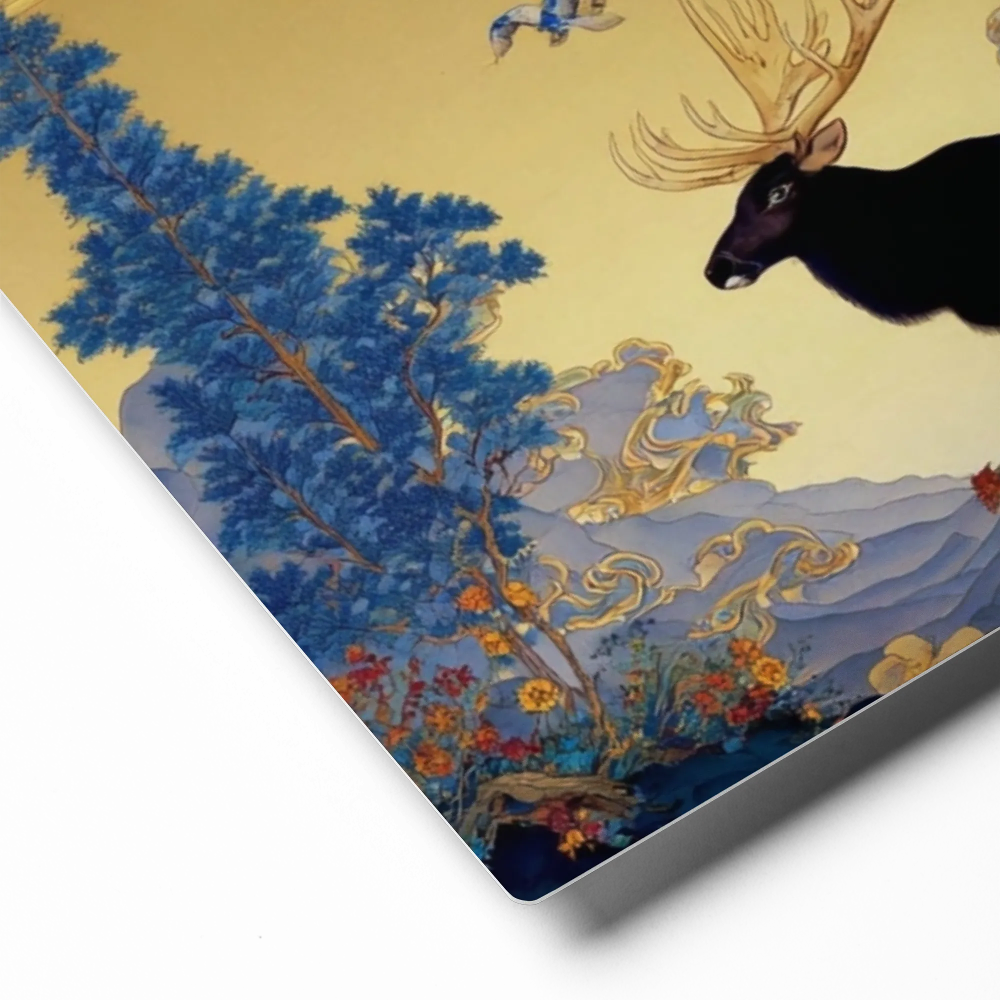 Deer in Golden Forest | Art Print