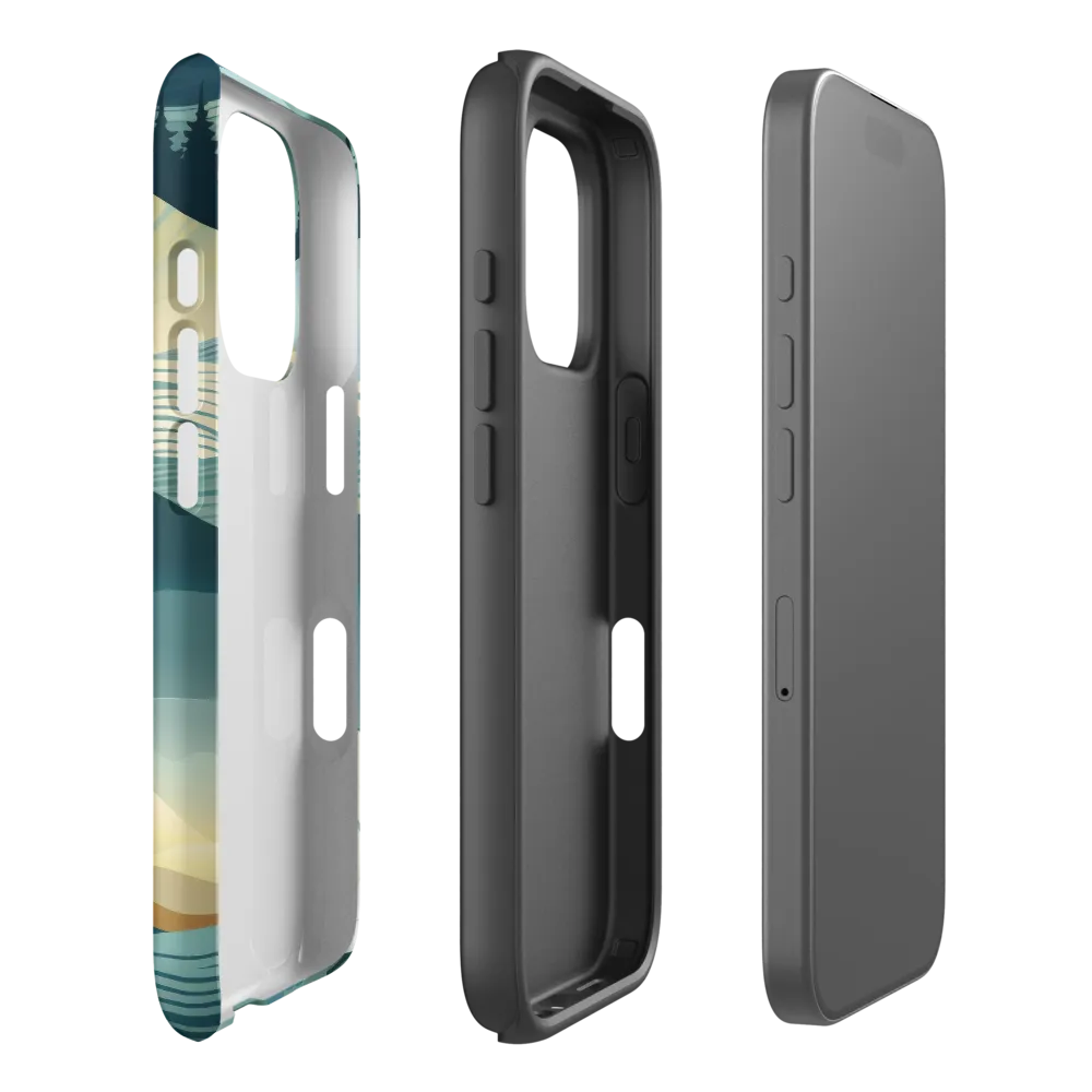 Abstract Landscape with Mountains and Trees | Phone Case