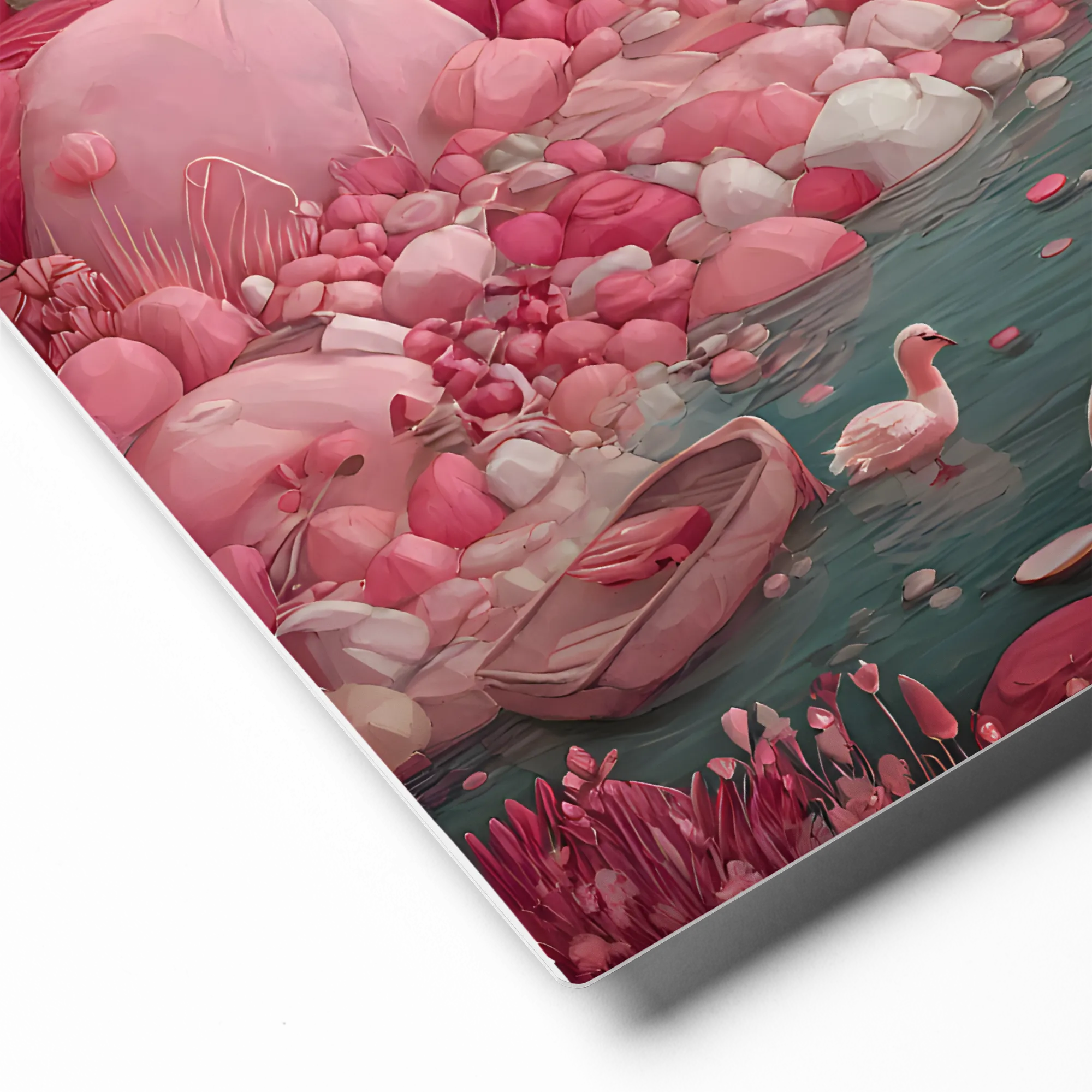 Rose-Colored Serenade 
 Canvas with Brown Frame