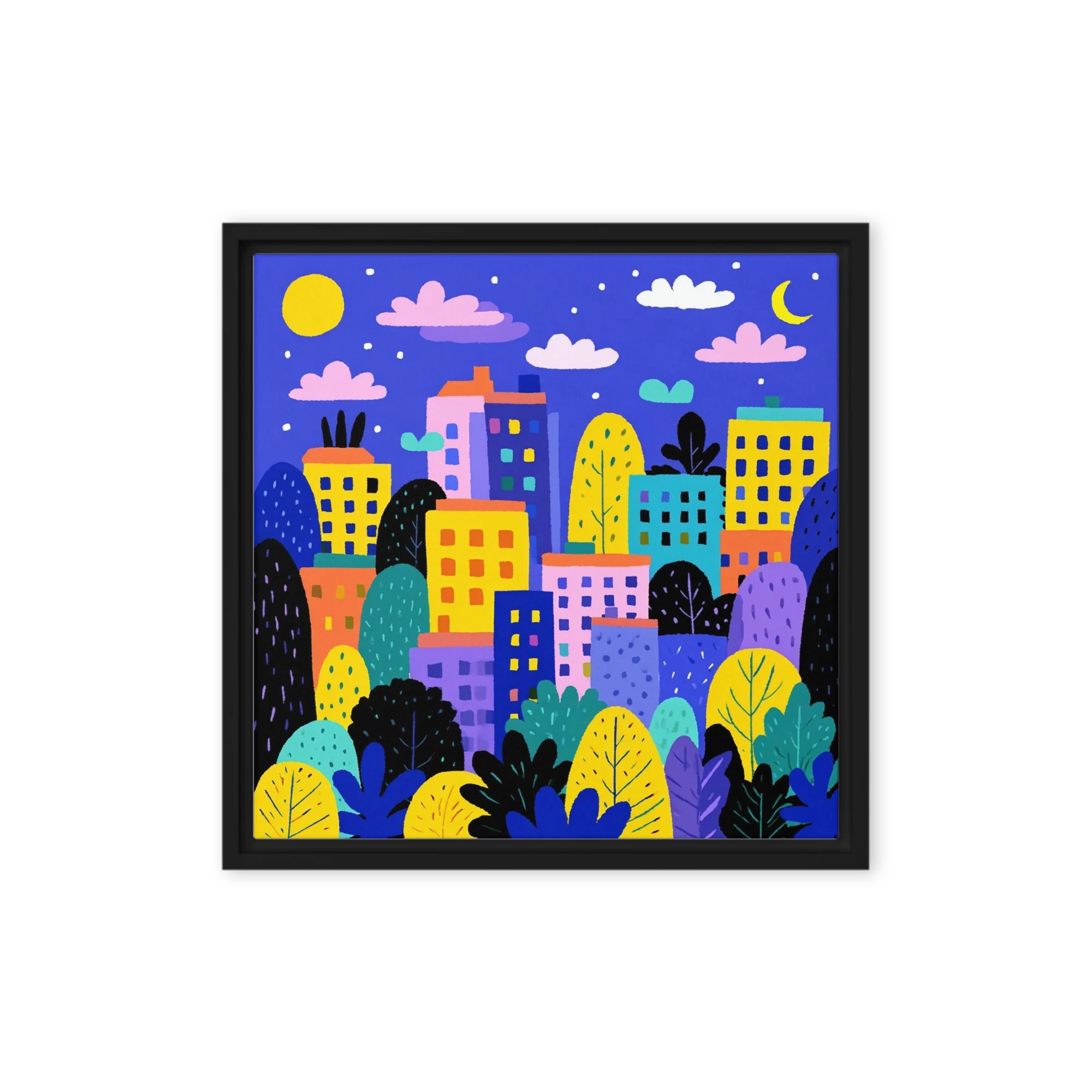 Whimsical Night Cityscape
