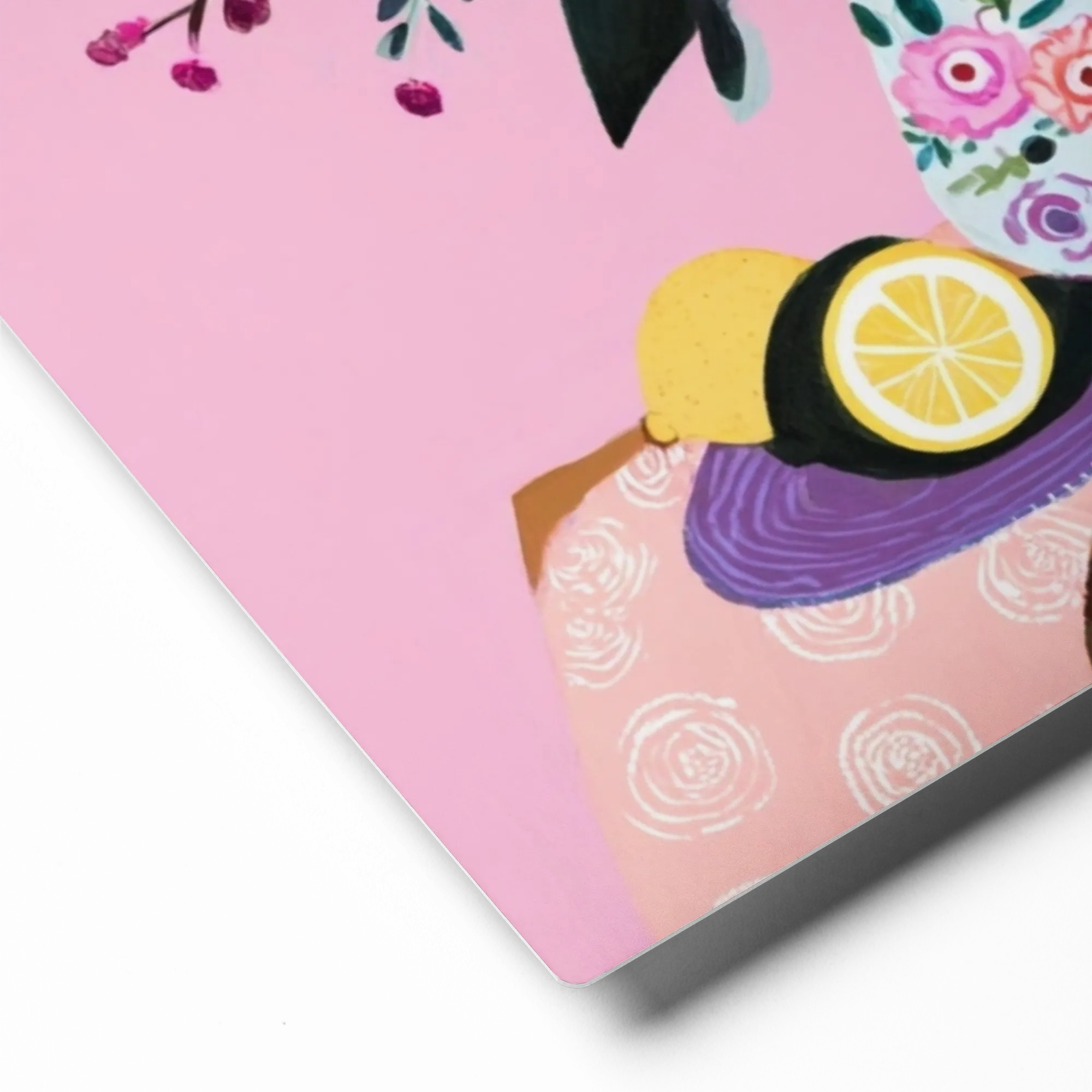 Pink Bouquet with Lemons | Art Print