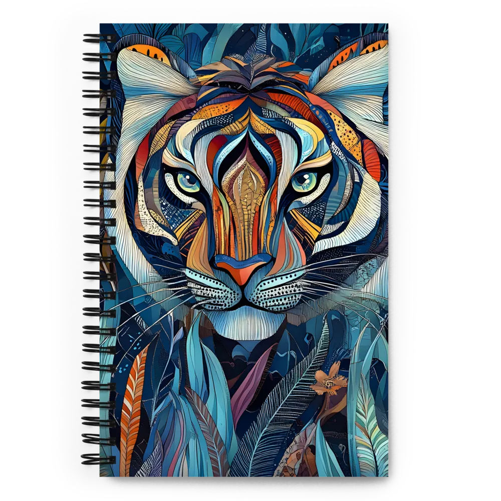 Ornamental Tiger in Teal and Orange