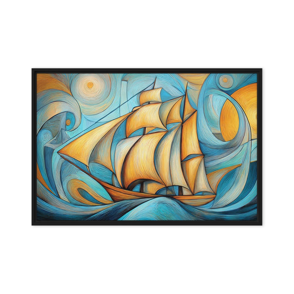 Sailing Through Starry Waves | Art Print