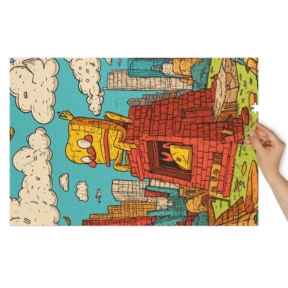 Cartoon Character on Pyramid | Jigsaw Puzzle (252/520 pieces)