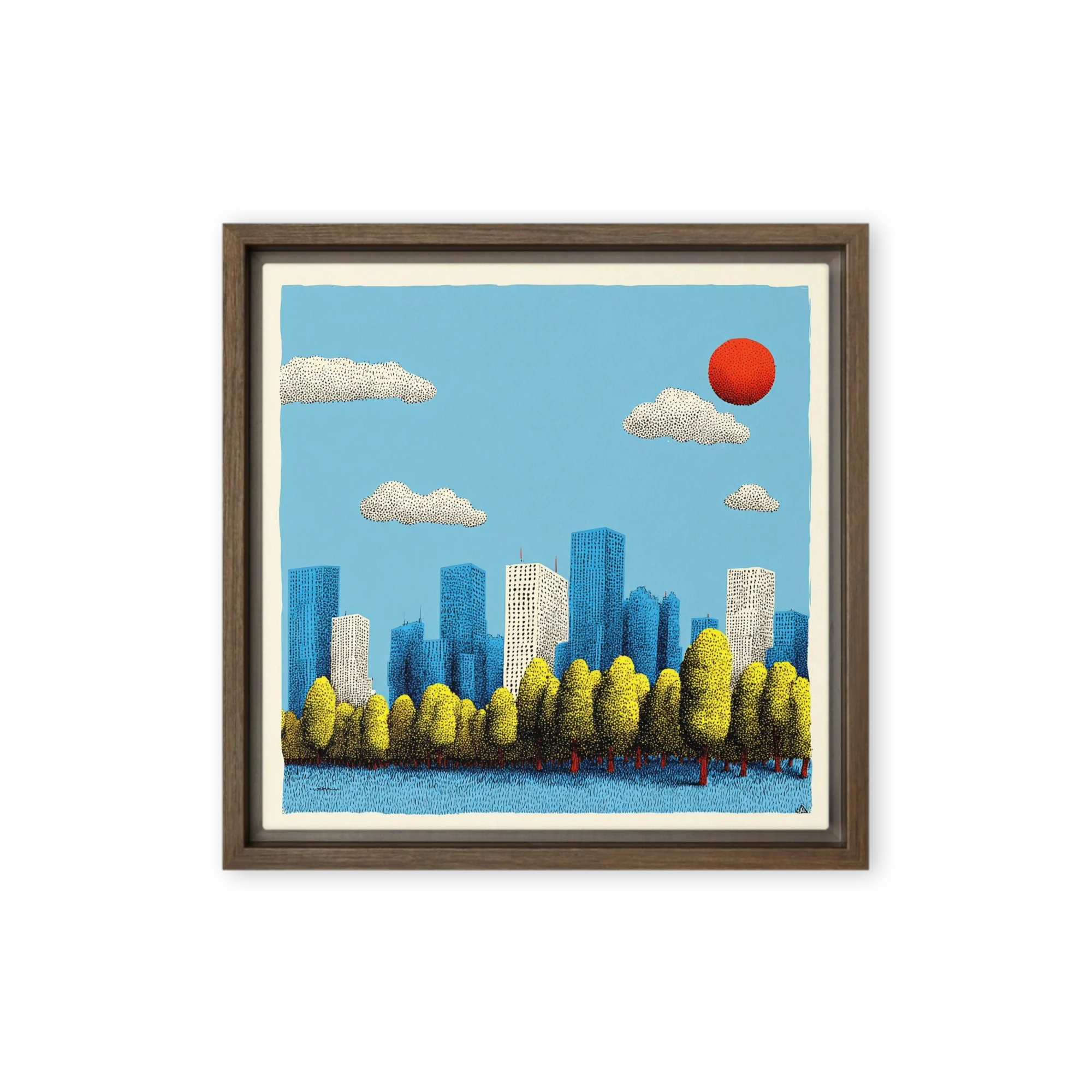 Sun Over Stippled City