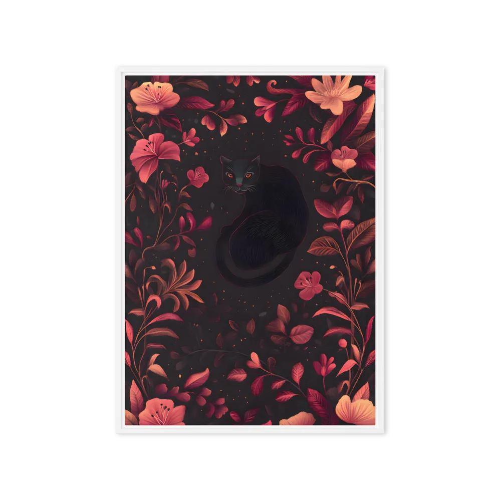 Shadow in the Blooms 
 Canvas with White Frame