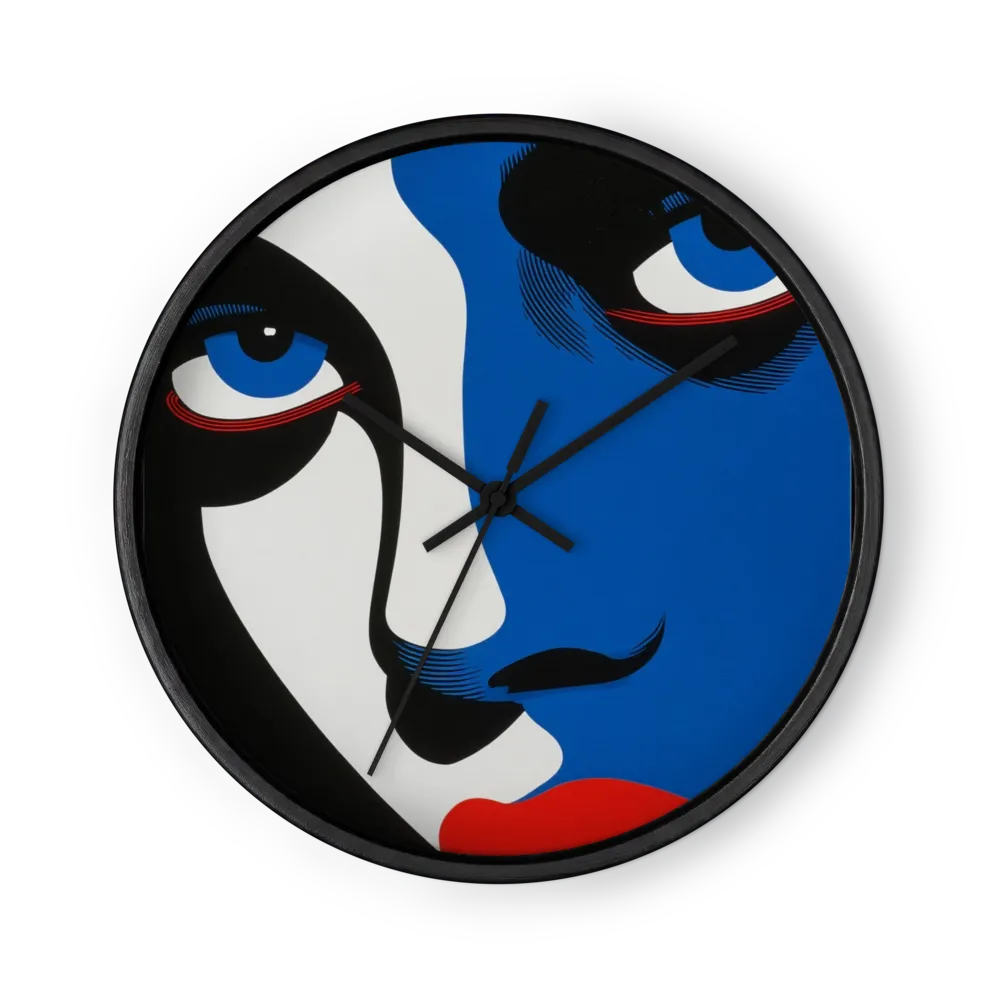 Bold Blue Face | Wall Clock