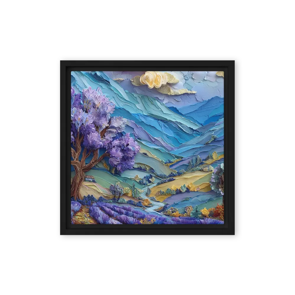 Lavender Valleys 
 Canvas with White Frame