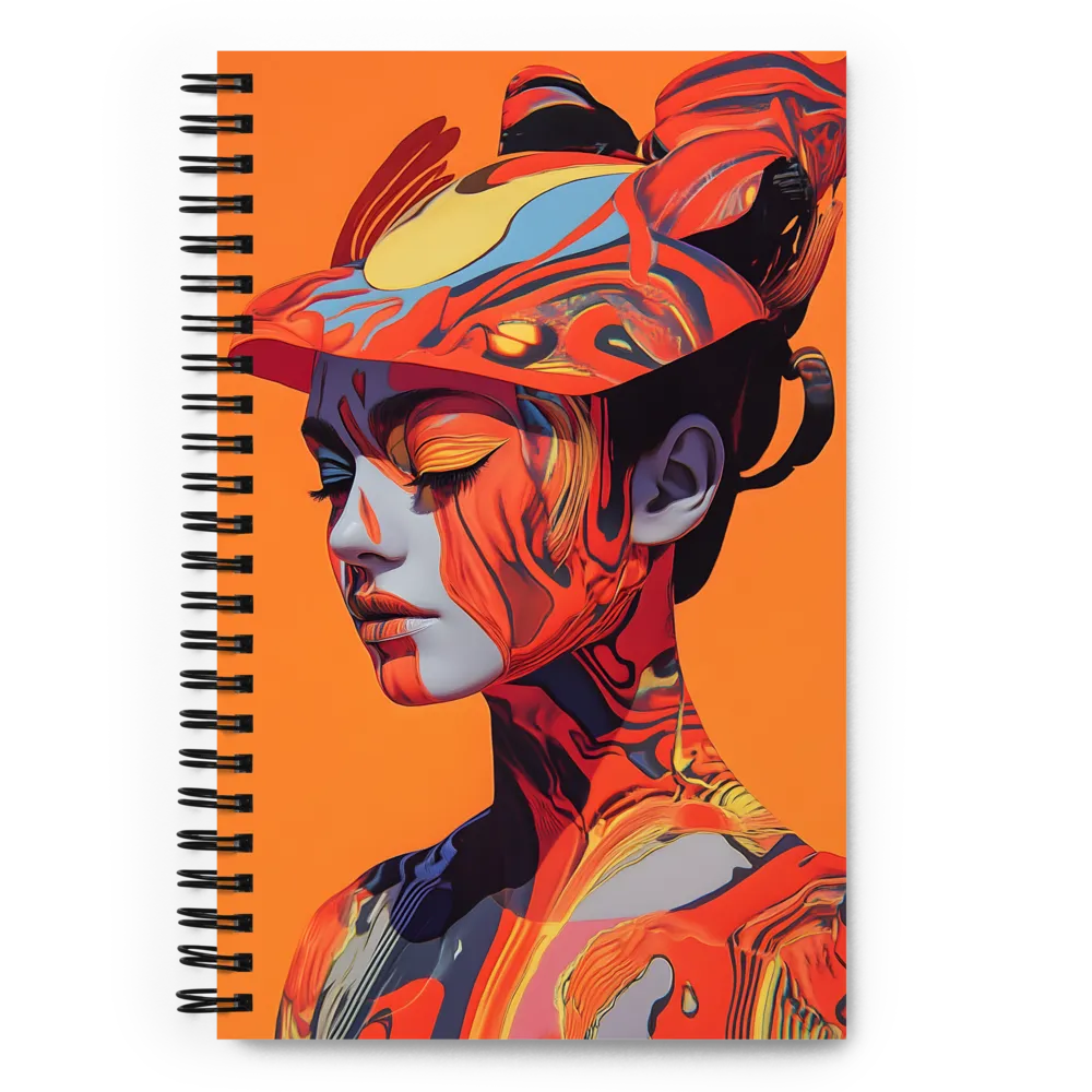 Abstract Fluid Female Portrait 
 Spiral Notebook | 140 pages