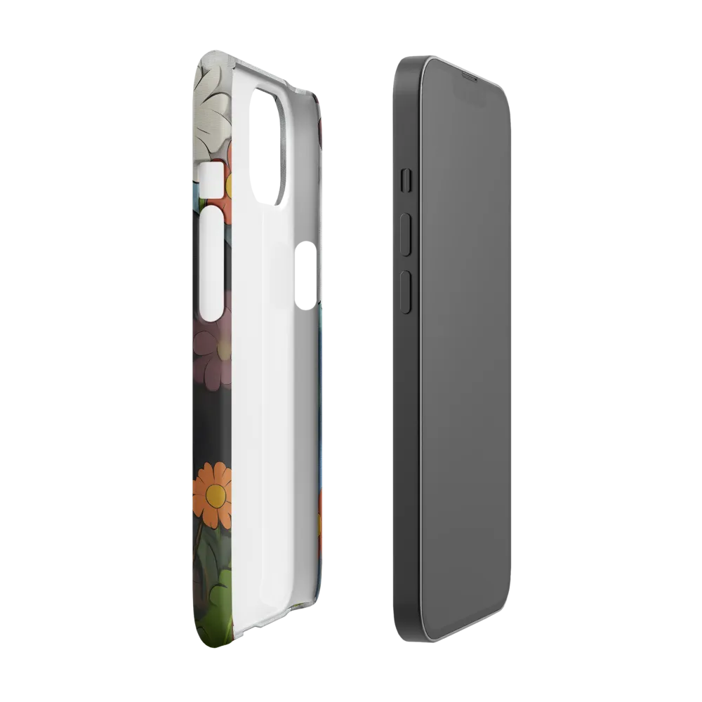 Girl Surrounded by Flowers | Phone Case