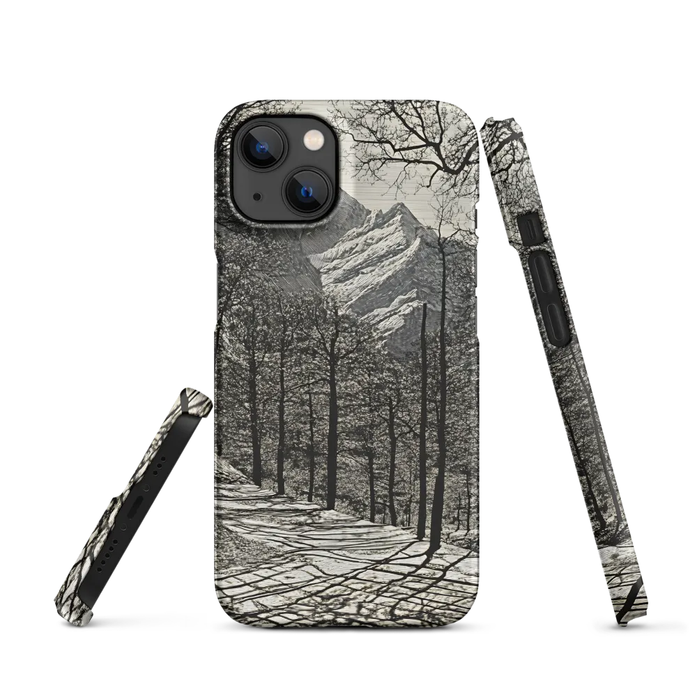 Serene Landscape with Trees and Mountains | Phone Case