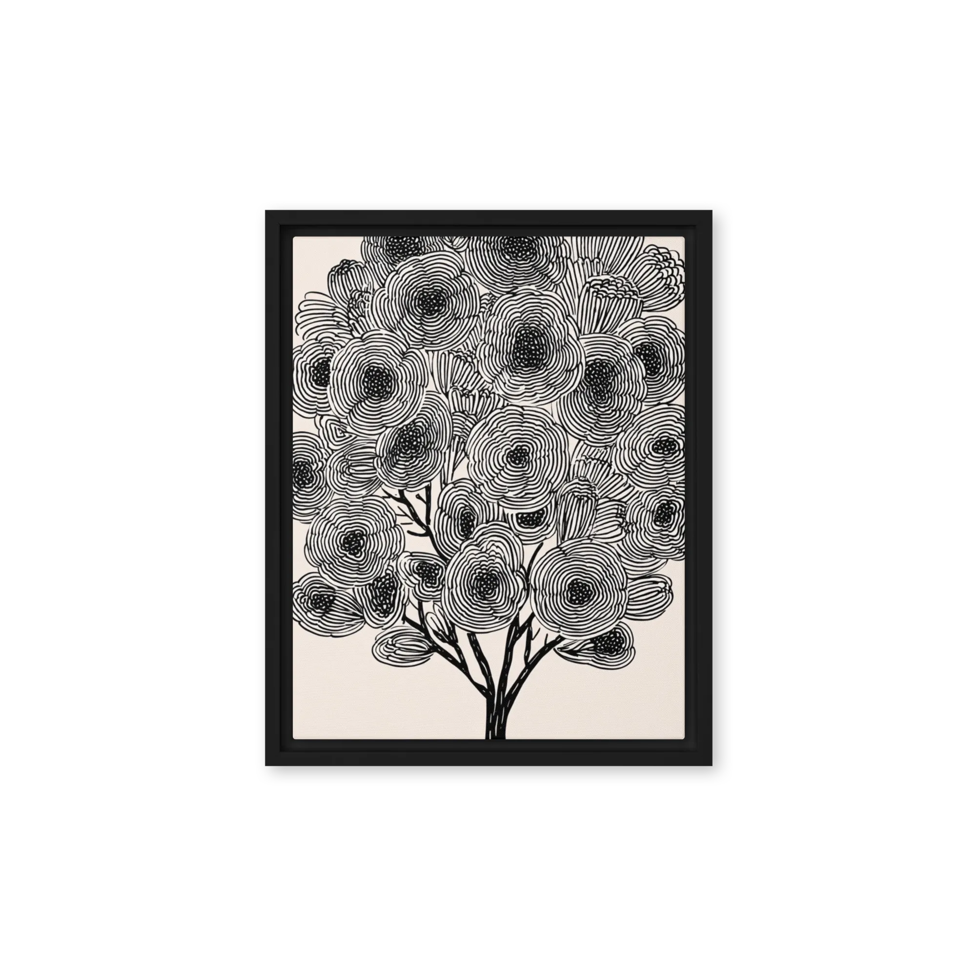 Concentric Canopy 
 Canvas with Black Frame