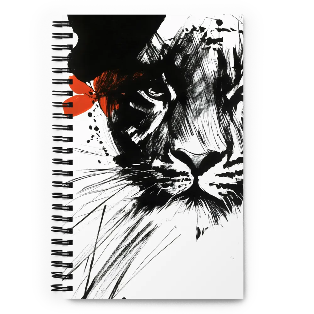 Fierce Tiger Ink Portrait 
 Spiral Notebook | 140 pages