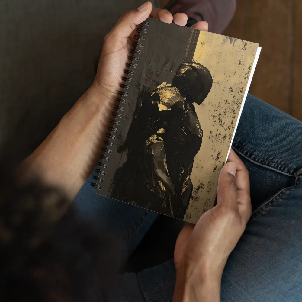 Solitary Gold Figure 
 Spiral Notebook | 140 pages