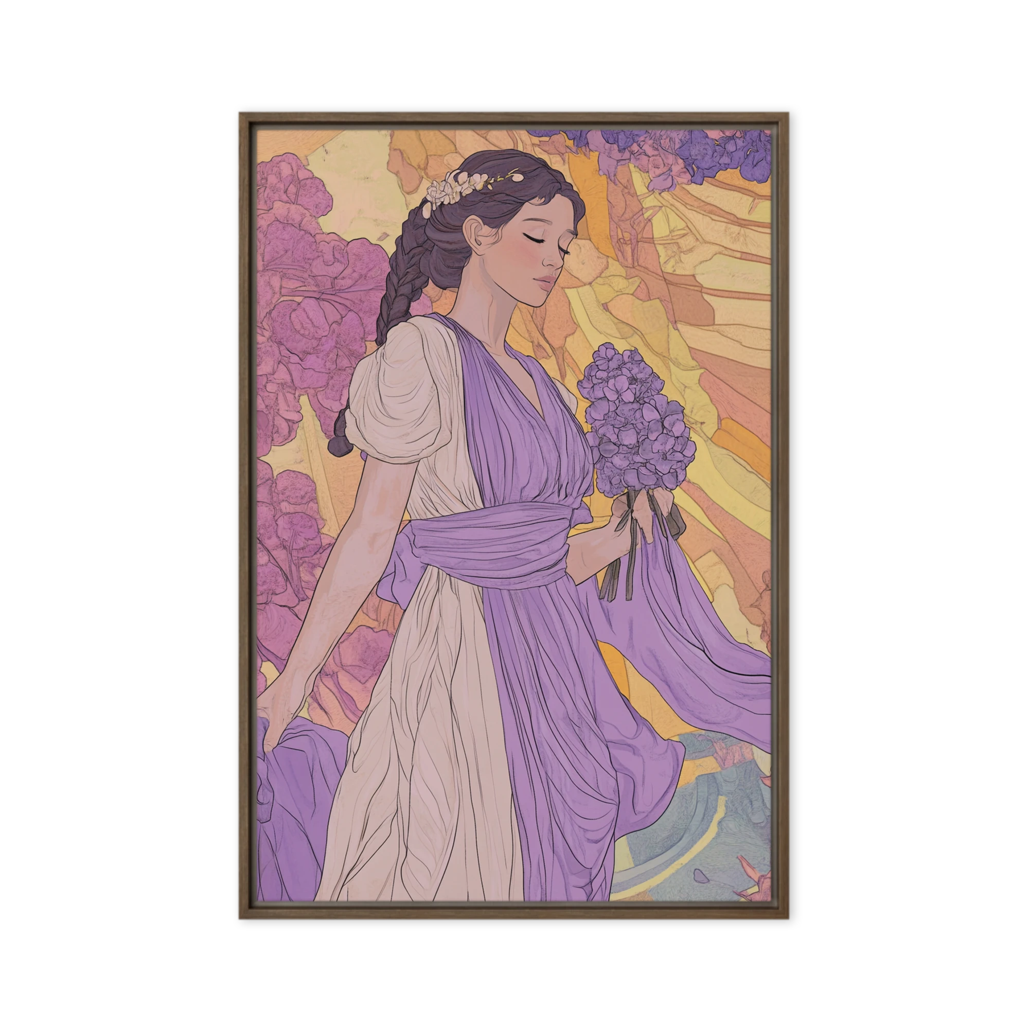 Art Nouveau Lilac Dream | Art Print