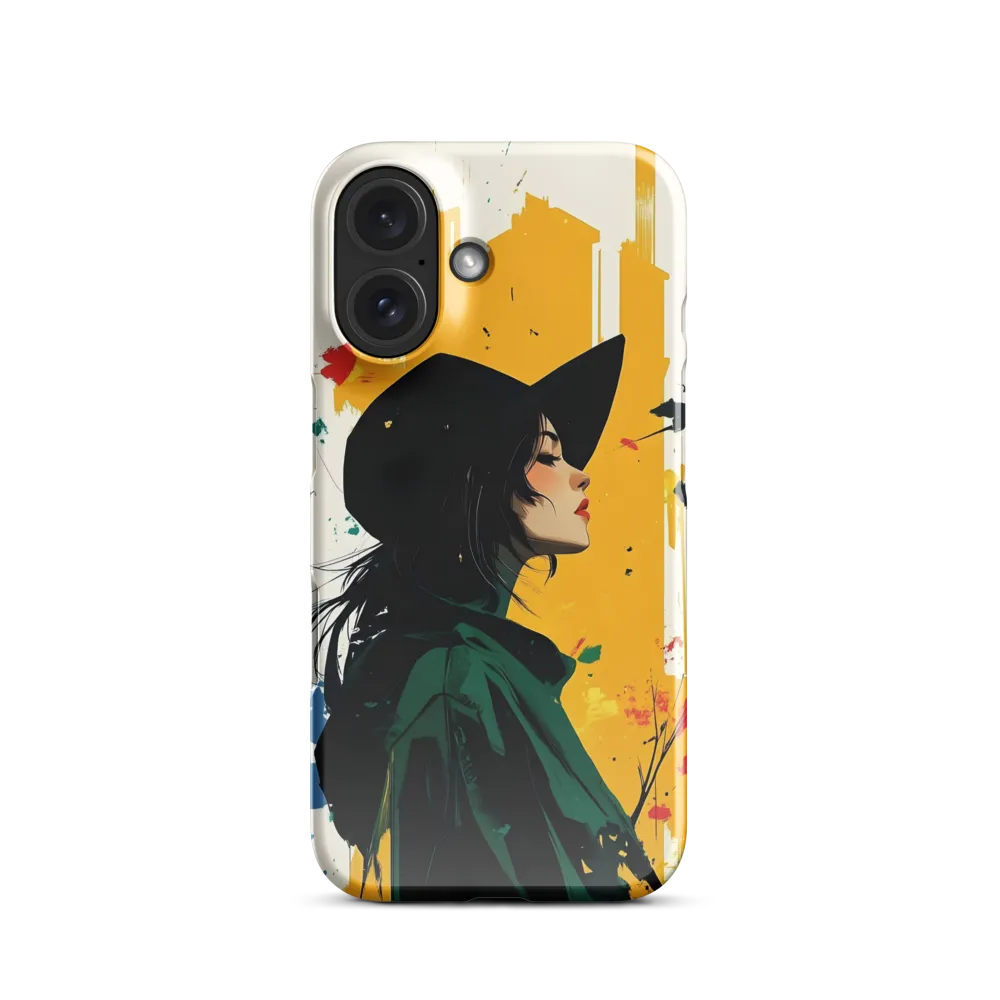 Urban Muse in Abstract Cityscape 
 iPhone 16 Pro Max | Snap Case