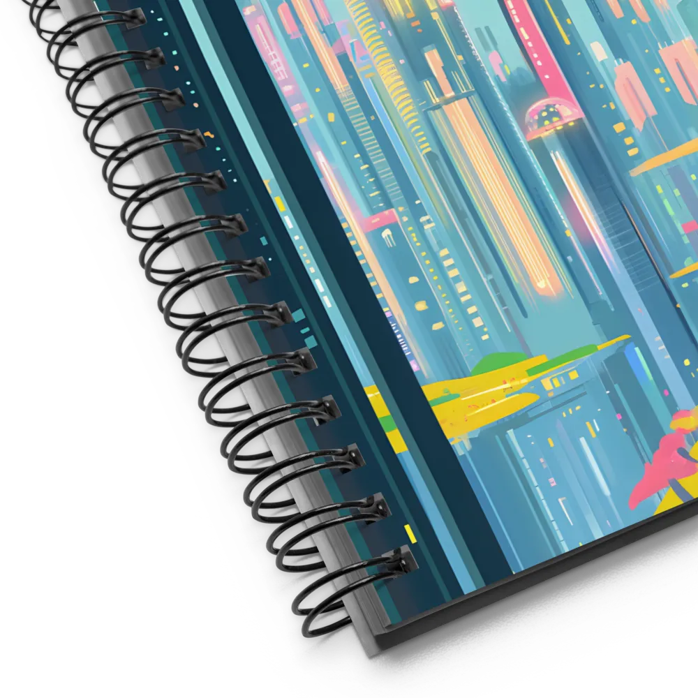 Neon Future Metropolis 
 Spiral Notebook | 140 pages