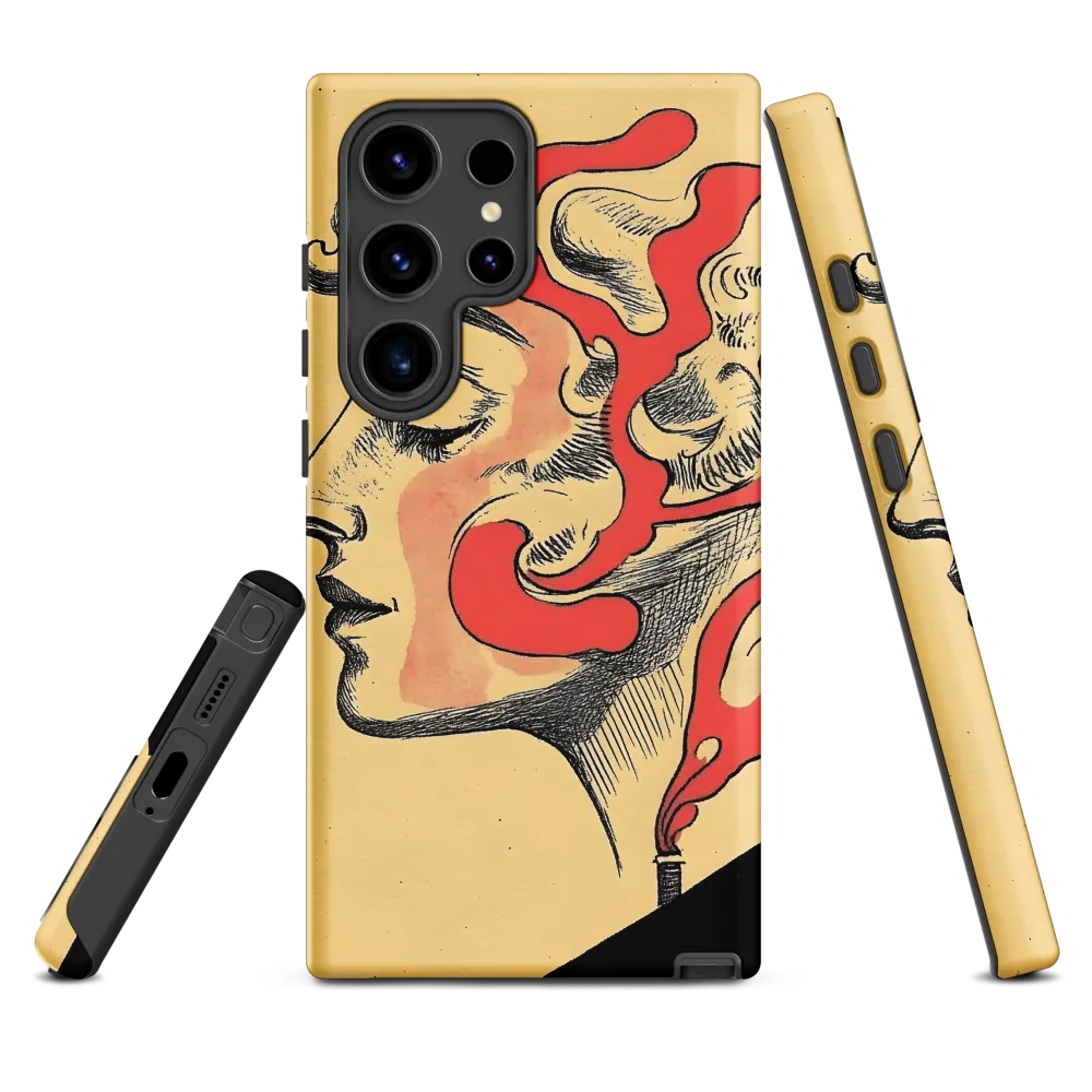 Surreal Profile Portrait with Abstract Elements | Phone Case